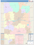 La Salle County Wall Map Color Cast Style